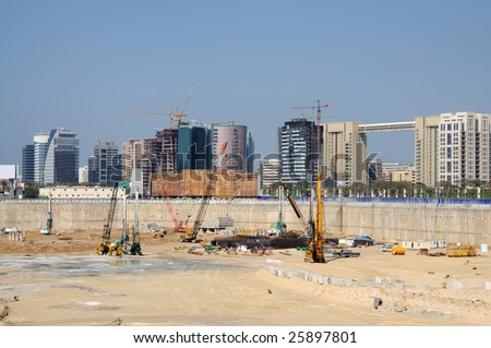 Construction site in Dubai, United Arab Emirates