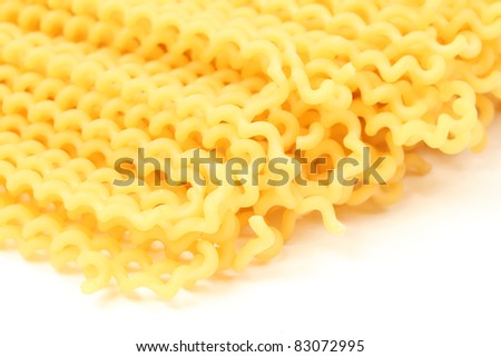 Closeup of Italian noodles