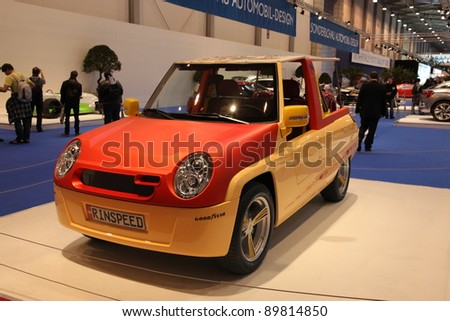 ESSEN, GERMANY  - NOV 29: Rinspeed Bamboo Electric Car shown at the Essen Motor Show in Essen, Germany, on November 29, 2011