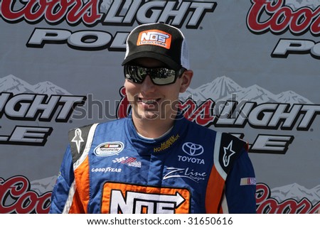 GLADEVILLE, TN - JUNE 6:Kyle Busch receives Coors Light Pole award for the Federated Auto Parts 300 at Nashville Superspeedway, June 6, 2009.