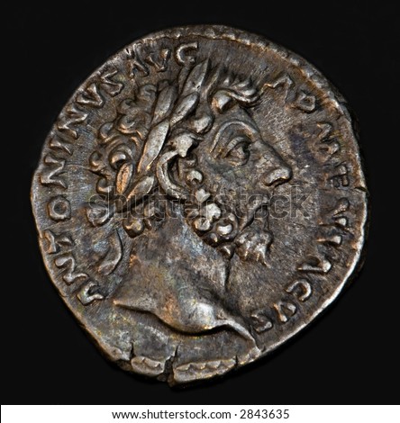 An Ancient Roman Coin With Emperor Antoninus