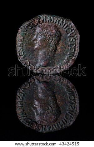 Ancient Coin Reflection - Caligula