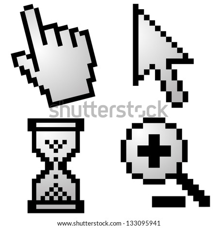 Pixelated computer cursors