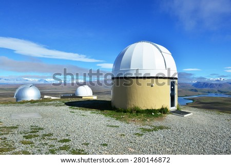 View from Mount John University Observatory (MJUO), The Premier astronomical research observatory in New Zealand.
