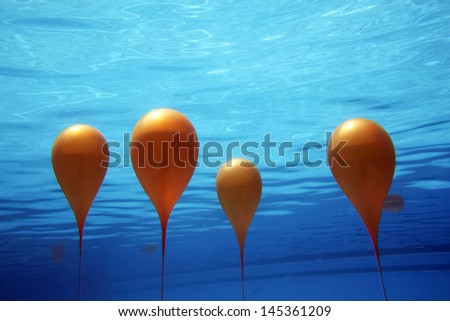 balloons in the water