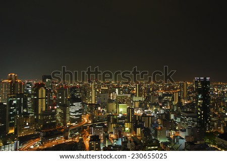 city night sky view