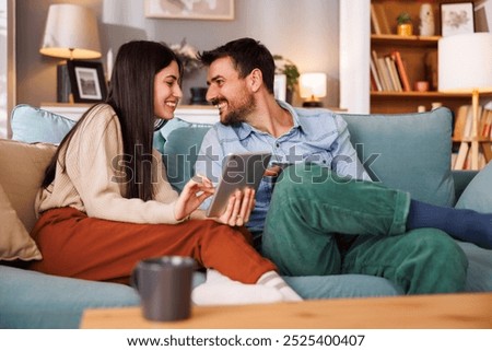 Similar – Image, Stock Photo Married man drinking coffee