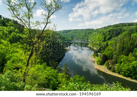 Vranov Dam on the river Thaya,  South Moravia, Czech republic