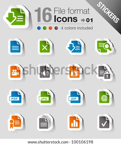 Stickers - File format icons