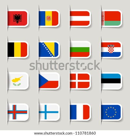 Label - European Flags