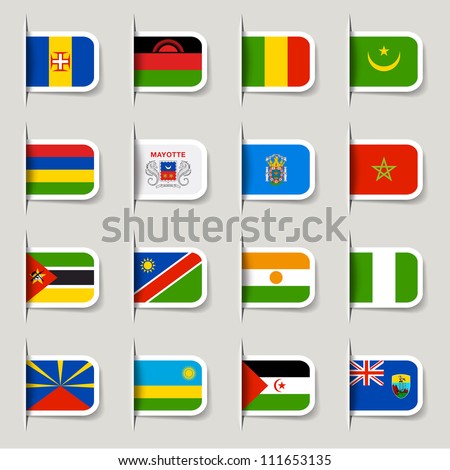 Label - African Flags