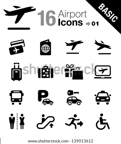 Basic - Airport and Travel icons