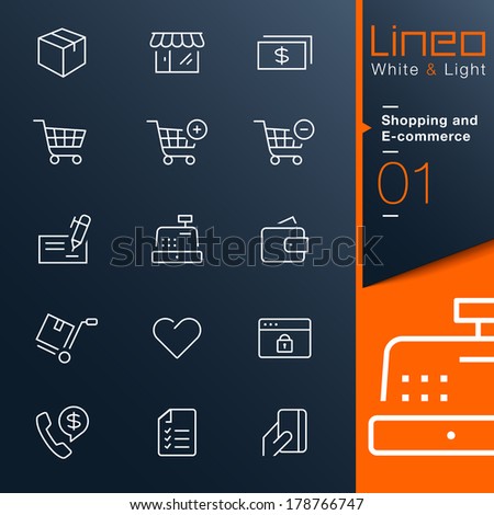 Lineo White & Light - Shopping and E-commerce outline icons