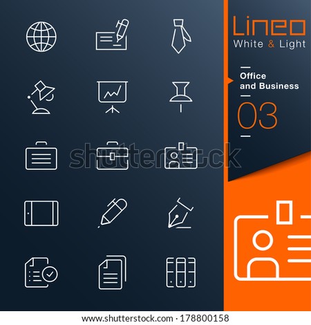 White & Light - Office and Business outline icons