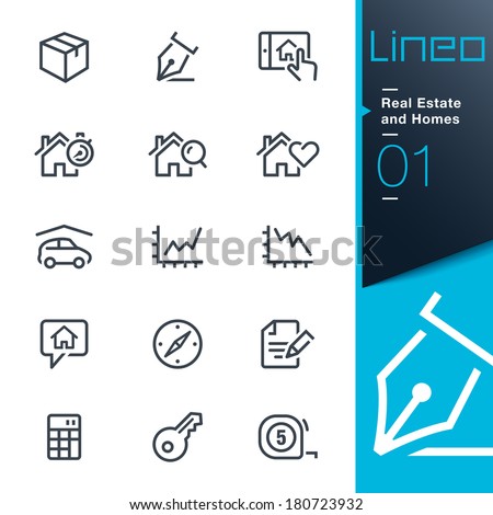 Real Estate and Homes outline icons