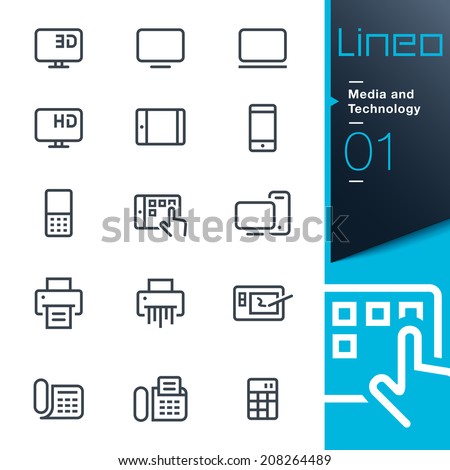 Lineo - Media and Technology outline icons