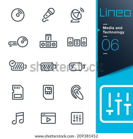 Lineo - Media and Technology outline icons