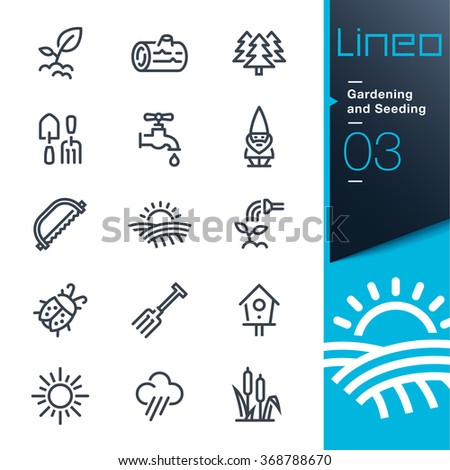 Lineo - Gardening and Seeding line icons