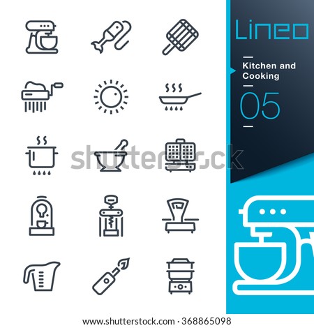 Lineo - Kitchen and Cooking line icons
