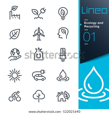 Lineo - Ecology and Recycling line icons