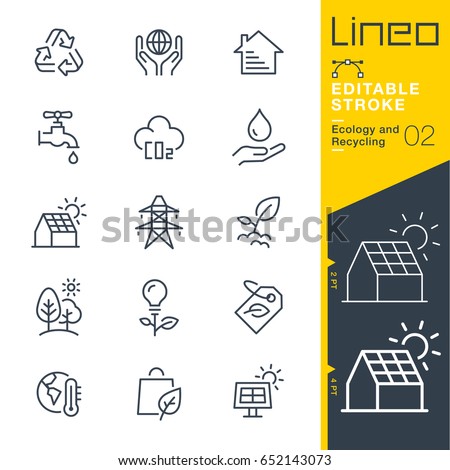 Lineo Editable Stroke - Ecology and Recycling line icons
Vector Icons - Adjust stroke weight - Expand to any size - Change to any colour