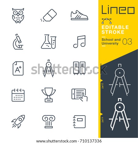Lineo Editable Stroke - School and University line icons
Vector Icons - Adjust stroke weight - Expand to any size - Change to any colour