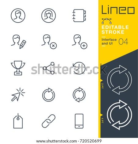 Lineo Editable Stroke - Interface and UI line icons
Vector Icons - Adjust stroke weight - Expand to any size - Change to any colour