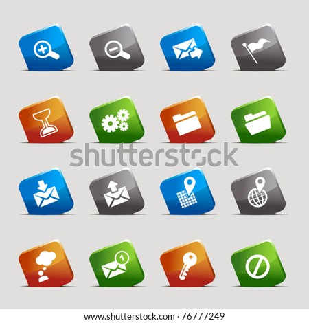 Cut Squares - classic web icons