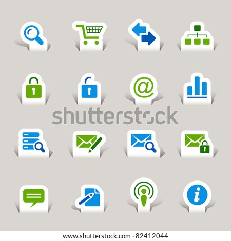 Paper Cut - Website and Internet Icons