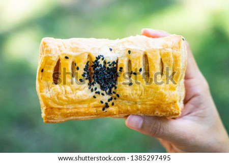 pineapple pie with black sesame,bake Imagine de stoc © 