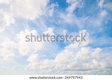 beautiful cloud and sky in good day, background