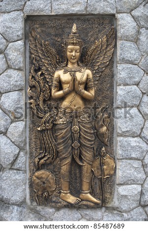 god statue on stone carving , art of carving