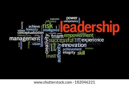 Leadership word cloud conceptual image
