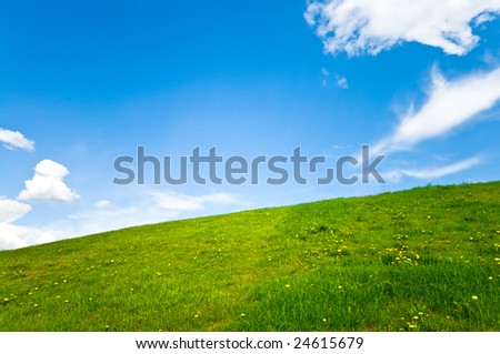 beautiful spring lawn landscape for background