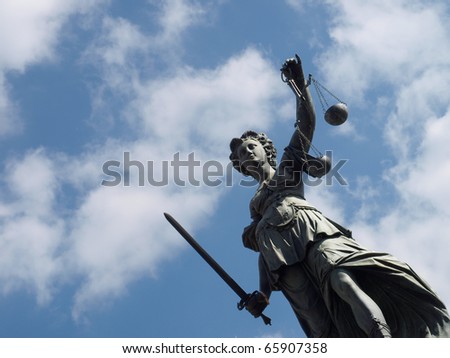 Goddess of justice at Frankfurt Roemer