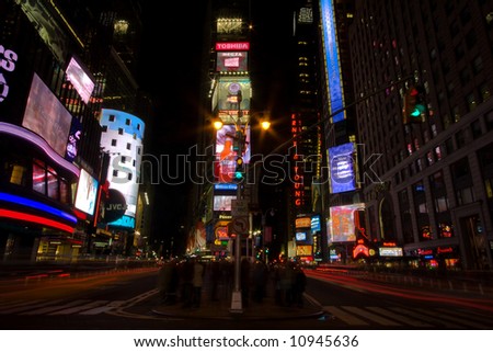 Times Square at Night, New York City, New York, United States of America