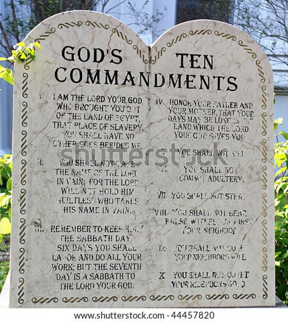 Gods Ten Commandments Stock Photo 44457820 : Shutterstock