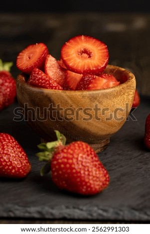 Similar – Image, Stock Photo Closeup of several red tomatoes