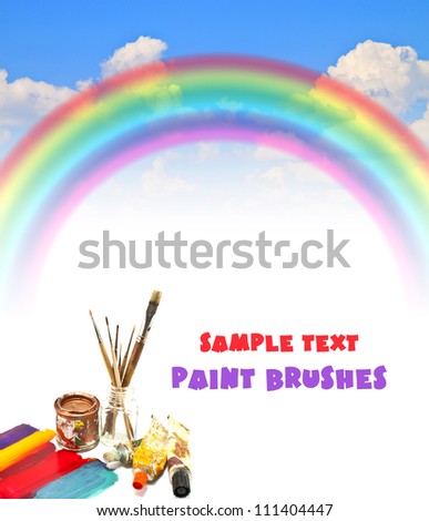 rainbow blue summer sky Paint Brushes
