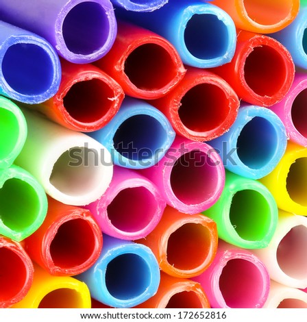 Colorful plastic tube