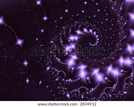 Fractal image depicting a worm hole in deep space.