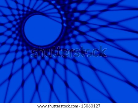 Fractal image of an abstract spiral web design.