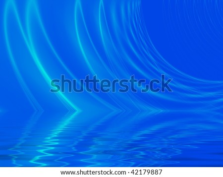Fractal image depicting a cold winter sun reflected in water.