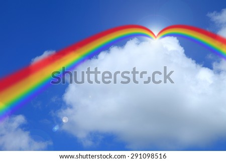 cloud blue sky background cloudy texture rainbow.