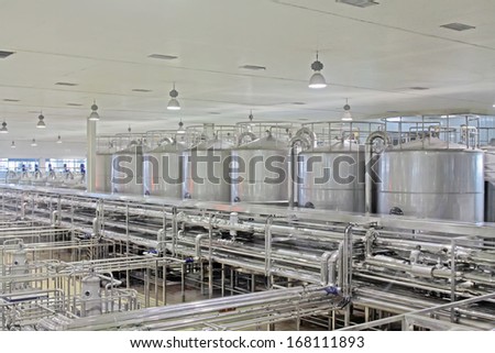 dairy processing production line in a factory, Luannan County, Hebei Province, China