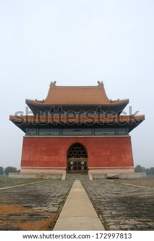 Zunhua, May 13: Chinese ancient architecture landscape in the Eastern Royal Tombs of the Qing Dynasty on May 13, 2012, Zunhua City, Hebei Province, china.