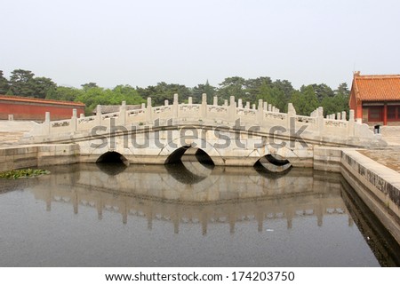 ZUNHUA, CHINA - MAY 13: Chinese ancient architecture landscape in the Eastern Royal Tombs of the Qing Dynasty on May 13, 2012, Zunhua City, Hebei Province, china.