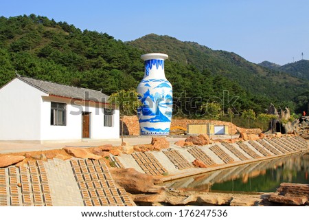 Flask molding building, in a scenic area, china