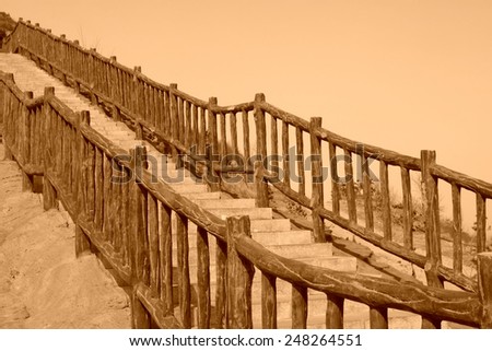 antique style railing in a scenic area, north china