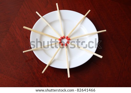 safety match in the white background